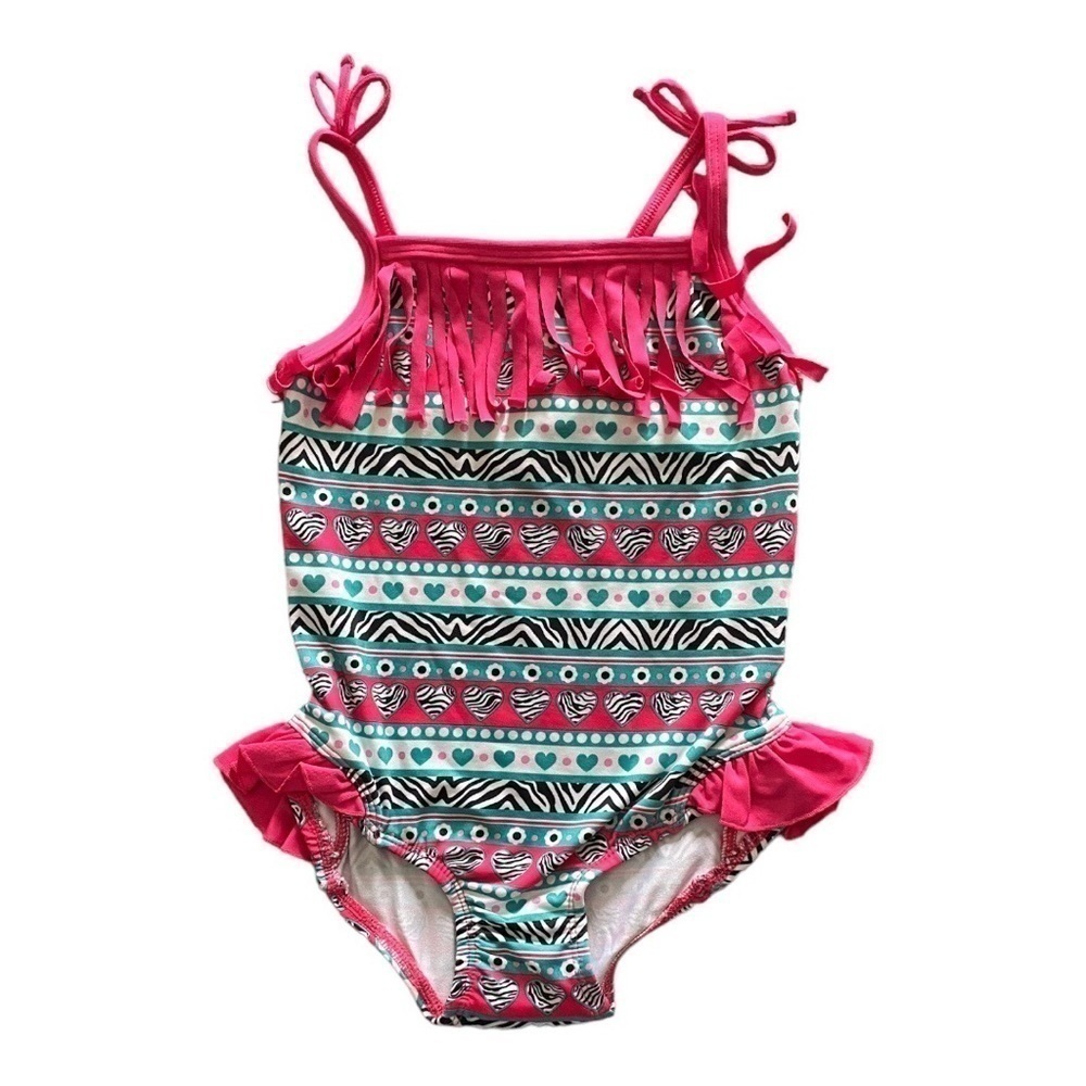 PINK PLATINUM-GIRLS ONE PIECE SWIMSUIT-SIZE 5/6